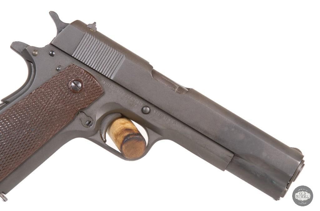 Remington Rand M1911A1 WW2 45 ACP MFG 1944 C&R Parkerized Complete Rig - 4
