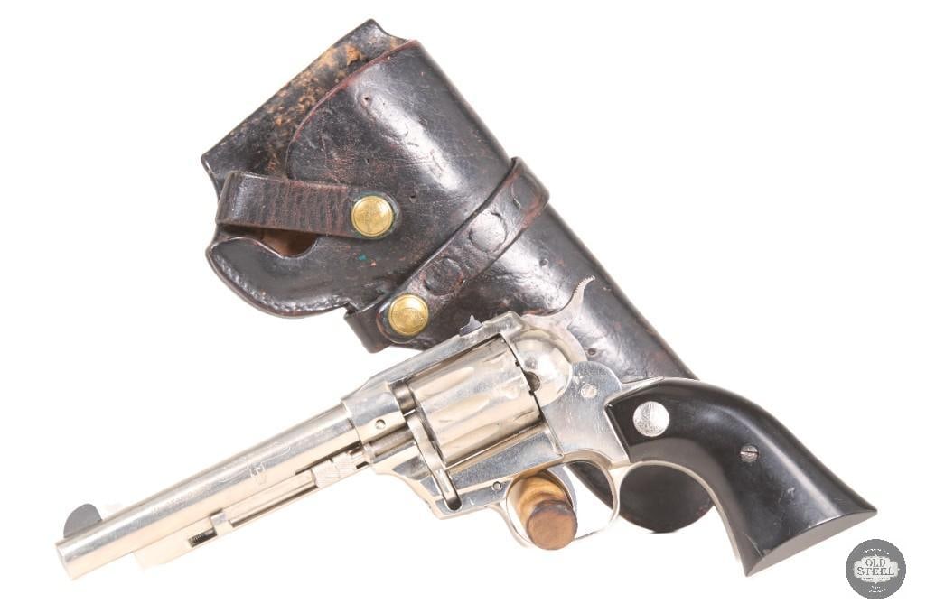 High Standard Double Nine Nickel 5.5" Barrel w/ Leather Holster (1 of 2)