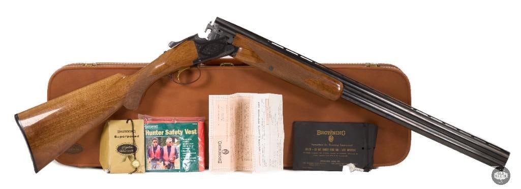 Browning Superposed Grade I 12 Ga O/U Belgium 28" Vent Rib w/ Case & Papers: This Browning Superposed Grade I over/under shotgun is chambered in 12 gauge and features 28-inch vent rib barrels with a 14-inch length of pull. The shotgun is equipped with individual ejectors and