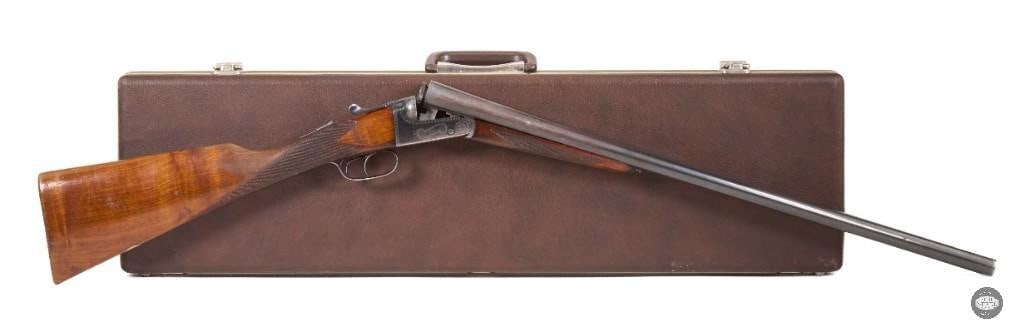 Gorosabel Spain SxS 12 Ga Shotgun 1970 Ejector 27" w/ Case: This Spanish-made Gorosabel side-by-side shotgun is chambered in 12 gauge and features 27-inch barrels with a 14.5-inch length of pull. The shotgun is equipped with individual ejectors and is