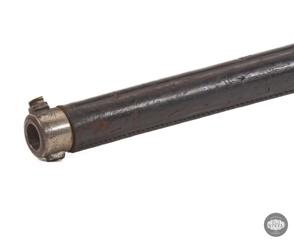 RARE Sharps & Hankins Model Navy Carbine .52 Rimfire Antique w/ Nickel Finish & Leather Shroud - 5