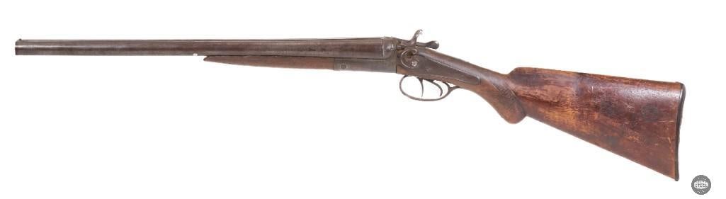 Wells Fargo Marked Antique Moore SxS 12 Ga Shotgun Damascus 20" - 5