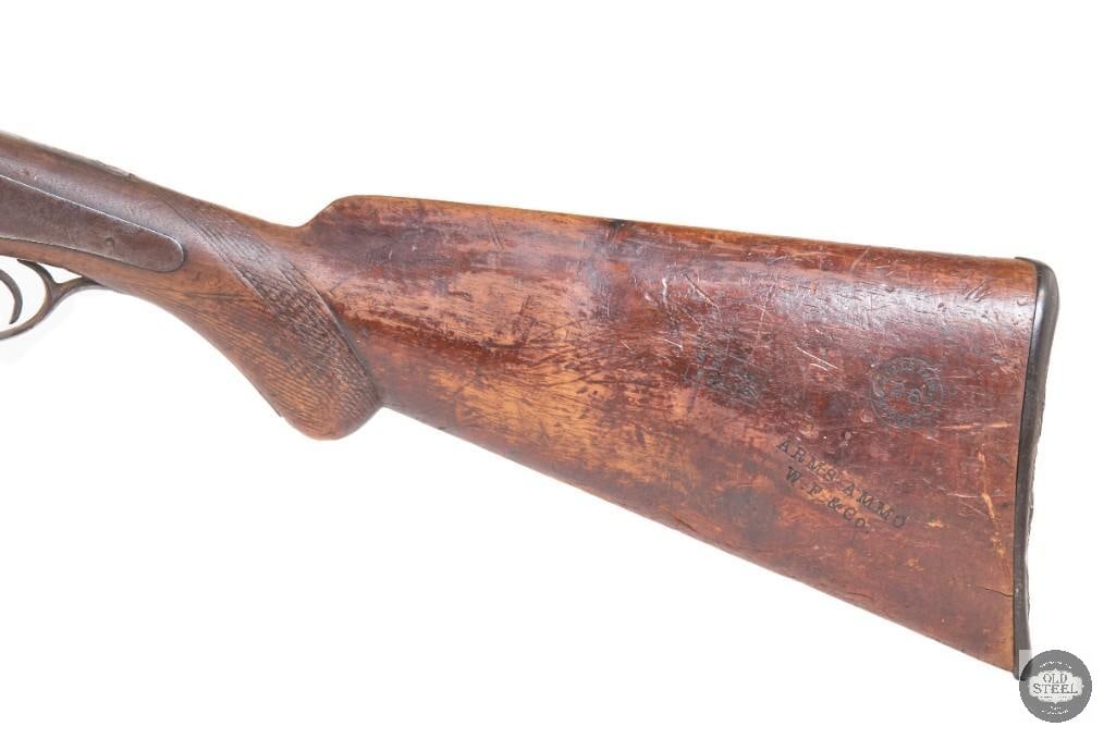 Wells Fargo Marked Antique Moore SxS 12 Ga Shotgun Damascus 20" - 6