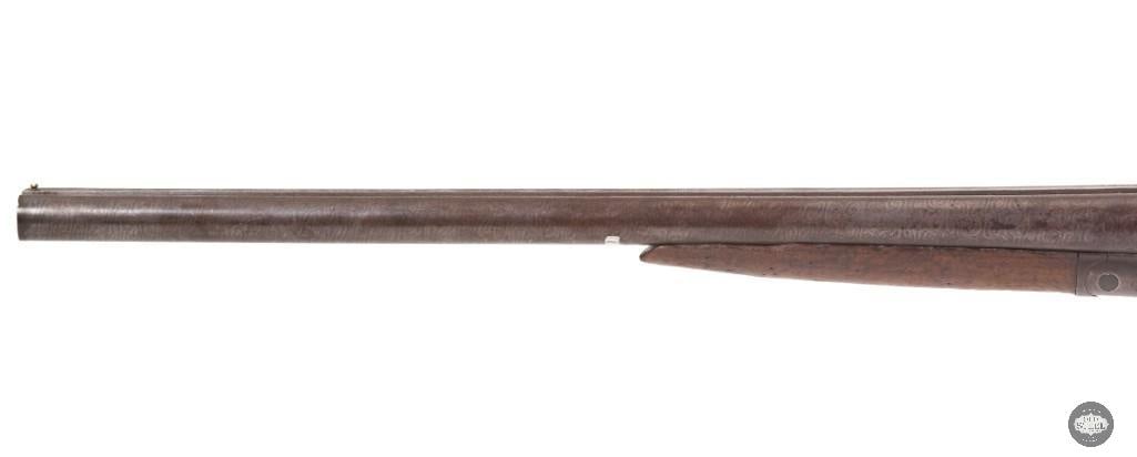 Wells Fargo Marked Antique Moore SxS 12 Ga Shotgun Damascus 20" - 8