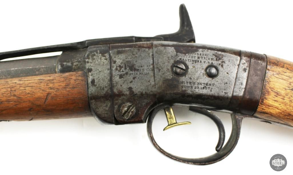 Poultney & Trimble Smiths Patent .50 Cal Percussion Musket Break Open Smoothbore Antique - 11