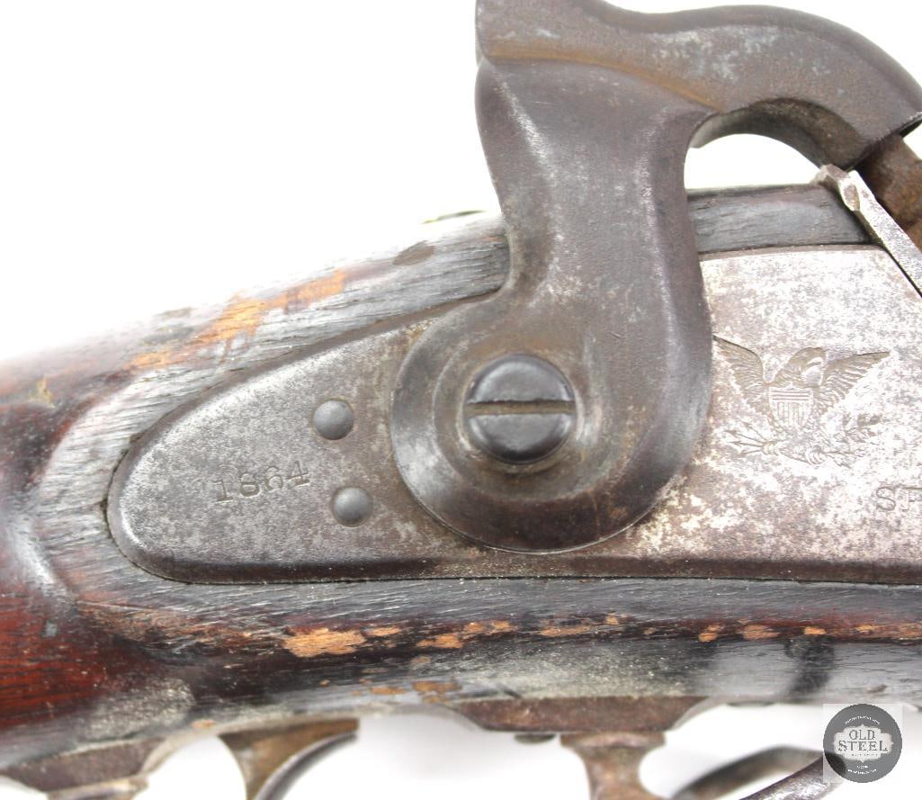 U.S. Springfield Model 1864 .58 Cal Civil War Rifle-Musket Antique - 5