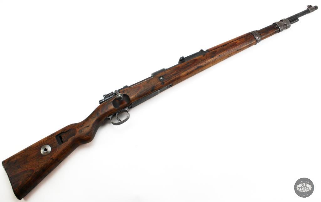 K98k Mauser-Werke Berlin-Borsigwalde S/243 1937 8mm Mauser C&R Pre WWII Rifle: This S/243 marked K98k Mauser was manufactured in 1937 and is chambered in 8mm Mauser. The rifle features a 23.5-inch barrel with a 13-inch length of pull and is in functional mechanical condition.