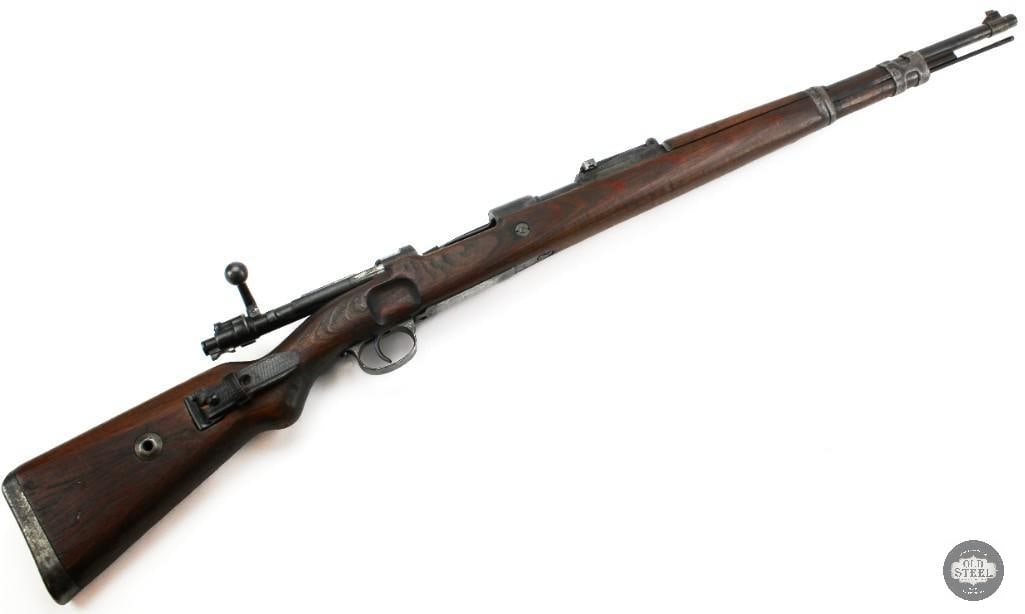 WW2 JP Sauer ce 41 K98k 8mm Mauser C&R Rifle Waffenamt Marked: This K98k is a German Mauser rifle chambered in 8mm Mauser and manufactured by J.P. Sauer & Sohn in 1941, as indicated by the desirable "ce 41" receiver code. Produced during World War II,