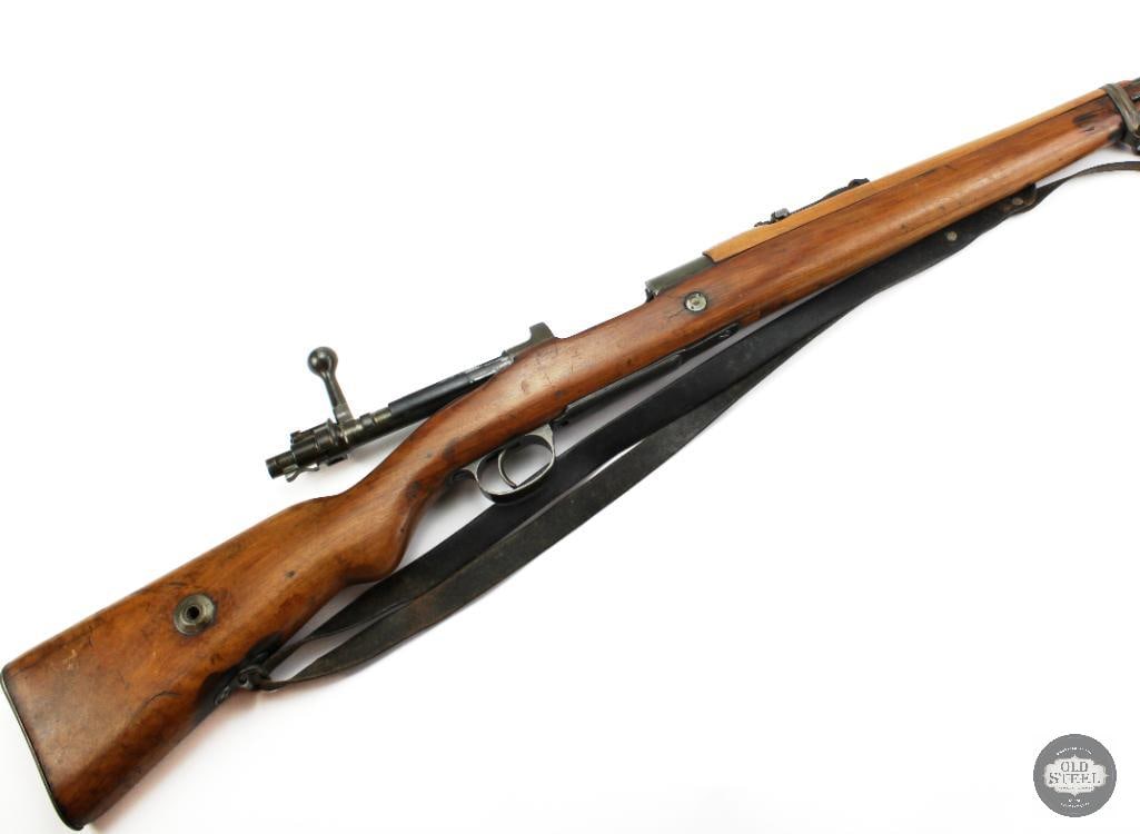 Turkish Mauser 1903/35 8mm Mauser C&R Rifle w/ Sling: This Turkish Mauser 1903/35 is chambered in 8mm Mauser and represents one of the many updated military rifles used by Turkey during the first half of the 20th century. Built on the strong and