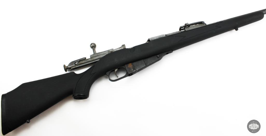 Izhevsk Mosin Nagant M1891 7.62x54R 1915 C&R Sporter Synthetic Stock: This Izhevsk-produced Mosin Nagant M1891 is chambered in 7.62x54R and dated 1915. Originally produced for Imperial Russian military service, the M1891 platform is one of the most historically