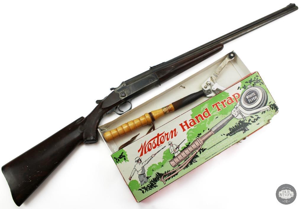 J. Stevens 22-410 Combination Gun C&R 24" Barrel 13.5" LOP w/ Clay Thrower: This J. Stevens Model 22-410 combination gun is a dual-barrel over/under style firearm chambered in .22 rimfire and .410 bore shotgun. Featuring a 24-inch barrel set and a 13.5-inch length of pull,