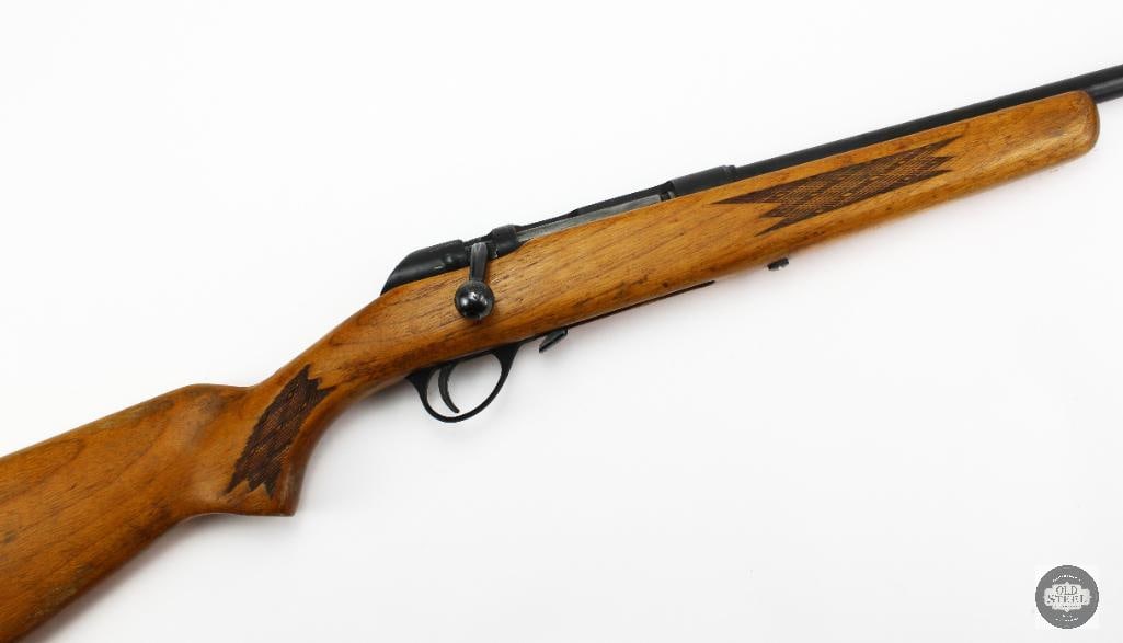 Stevens Model 58 .410 Bolt Action Shotgun 24" Barrel 14" LOP No Mag: This Stevens Model 58 is a bolt-action .410 shotgun featuring a 24-inch barrel and a 14-inch length of pull. Built as a simple and affordable utility shotgun, the Model 58 was widely used for small
