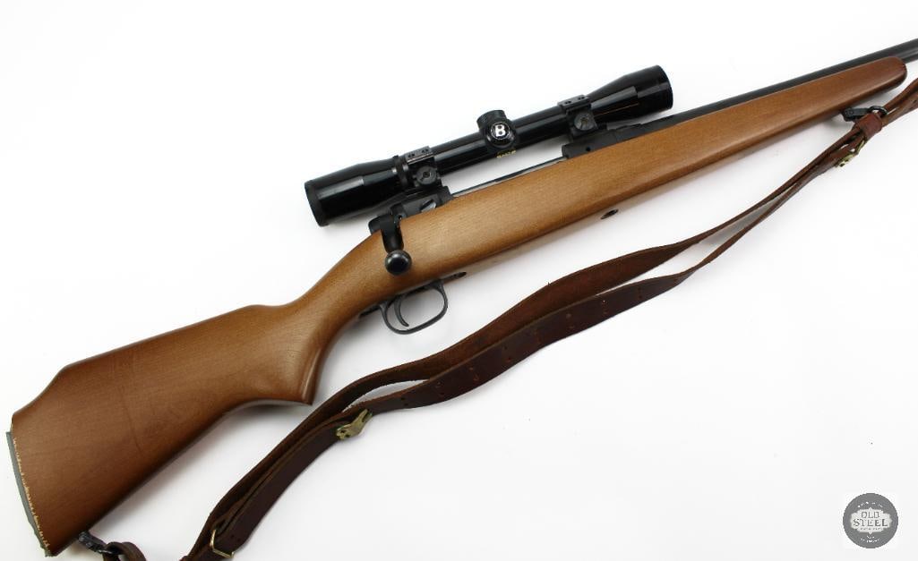 Savage 110E .30-06 Bolt Action Rifle 21.5" Barrel w/ Bushnell Scope & Sling: This Savage Model 110E is chambered in .30-06 Springfield and features a 21.5-inch barrel with a 12-inch length of pull. Built on Savages long-running 110 action, this rifle is well known for its