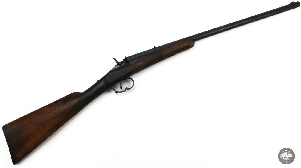 Belgian Flobert Rifle C&R 22.5" Barrel 13.5" LOP Antique Rimfire: This Belgian Flobert rifle features a 22.5-inch barrel and a 13.5-inch length of pull. Flobert rifles were widely produced throughout Europe during the late 19th and early 20th centuries and were comm