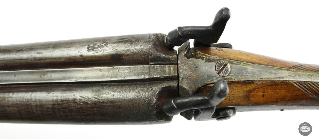 Antique S. Roosevelt & Co. 12 Ga Percussion Double Barrel Shotgun - 18