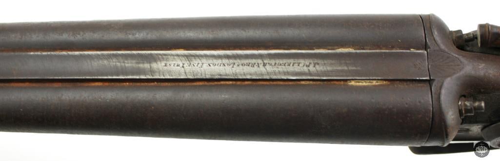 J.P. Clabrough & Bros 12 Ga Antique Hammer Double Black Powder Shotgun - 18