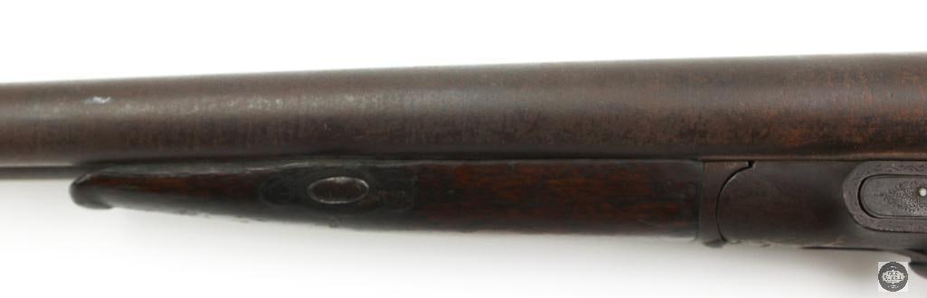 J.P. Clabrough & Bros 12 Ga Antique Hammer Double Black Powder Shotgun - 9