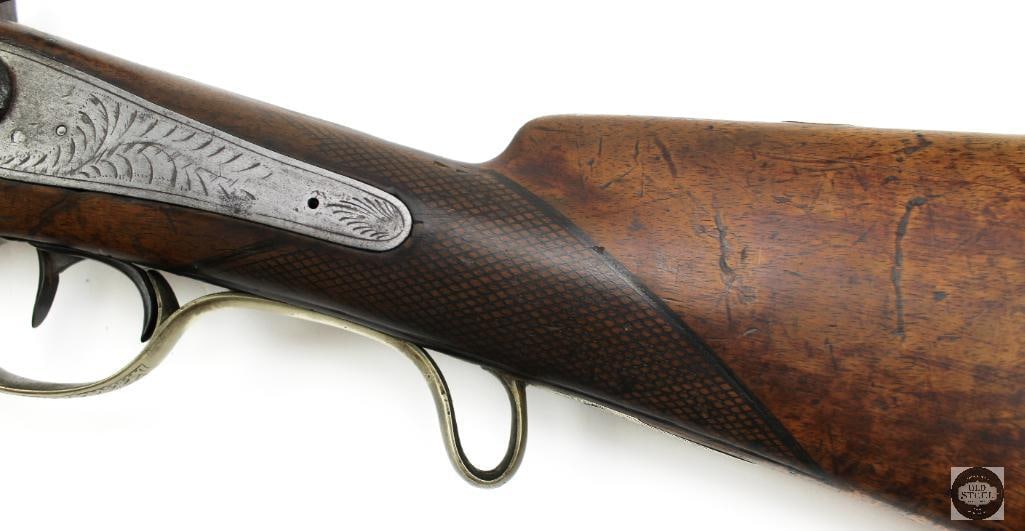 Antique Unknown Maker 12 Ga SxS Percussion Double Barrel Shotgun - ANTIQUE - 11