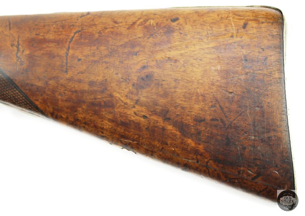 Antique Unknown Maker 12 Ga SxS Percussion Double Barrel Shotgun - ANTIQUE - 12