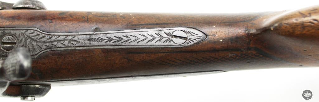 Antique Unknown Maker 12 Ga SxS Percussion Double Barrel Shotgun - ANTIQUE - 15