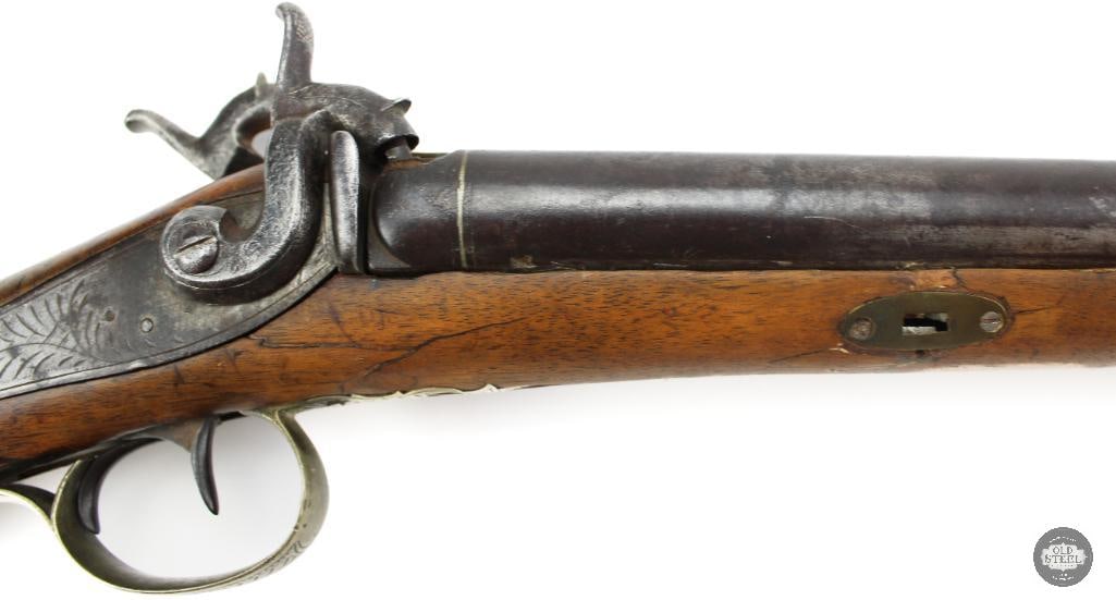 Antique Unknown Maker 12 Ga SxS Percussion Double Barrel Shotgun - ANTIQUE - 5