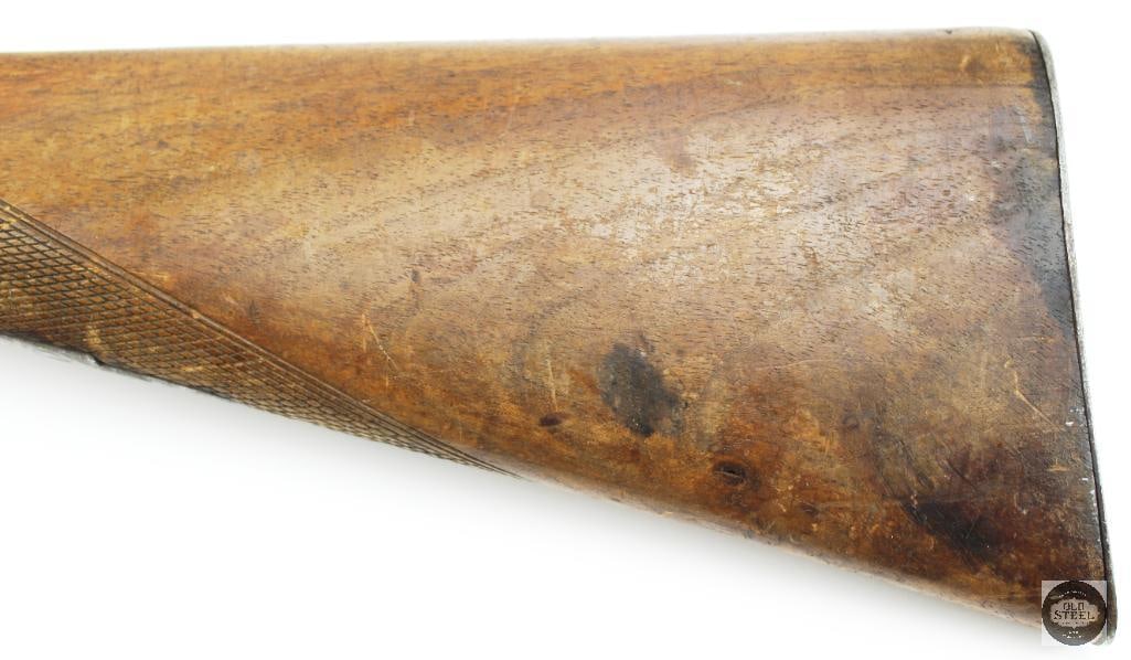 Belgian SxS 12 Ga Antique Hammer Shotgun 29.75" Double Barrel - 10
