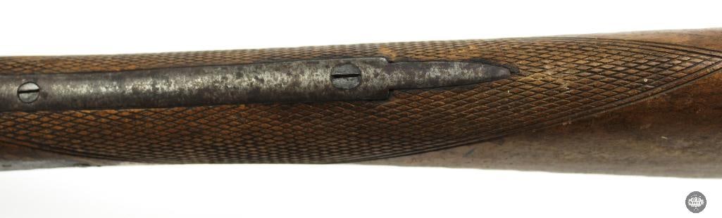 Belgian SxS 12 Ga Antique Hammer Shotgun 29.75" Double Barrel - 15