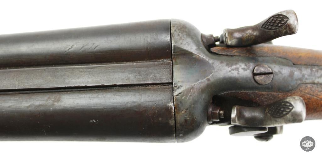 Belgian SxS 12 Ga Antique Hammer Shotgun 29.75" Double Barrel - 18