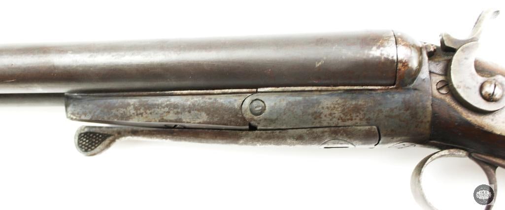 Belgian SxS 12 Ga Antique Hammer Shotgun 29.75" Double Barrel - 7