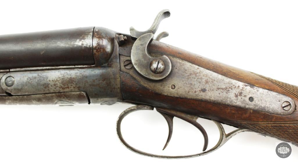 Belgian SxS 12 Ga Antique Hammer Shotgun 29.75" Double Barrel - 8