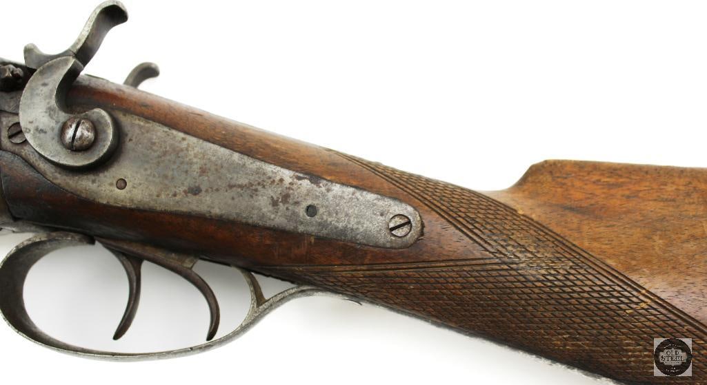 Belgian SxS 12 Ga Antique Hammer Shotgun 29.75" Double Barrel - 9