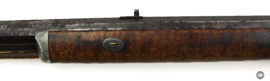 Unknown Maker .38 Cal Percussion Black Powder Rifle Octagon Barrel Double Set Triggers - 10