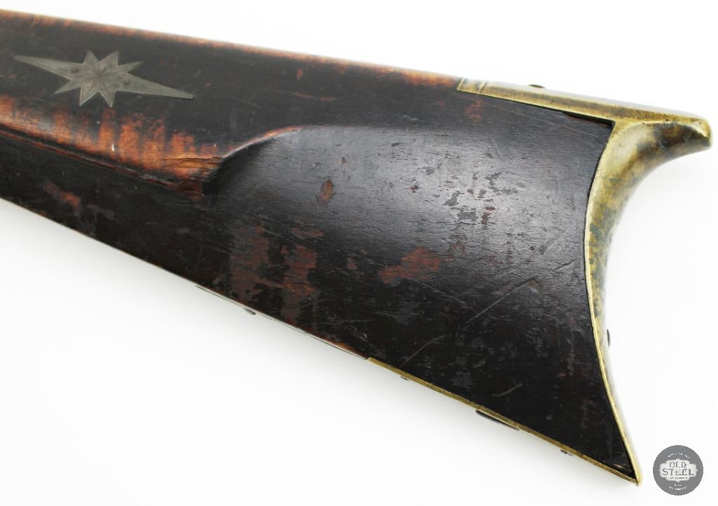 Unknown Maker .38 Cal Percussion Black Powder Rifle Octagon Barrel Double Set Triggers - 13