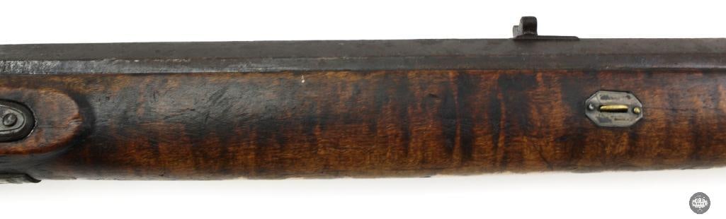 Unknown Maker .38 Cal Percussion Black Powder Rifle Octagon Barrel Double Set Triggers - 6