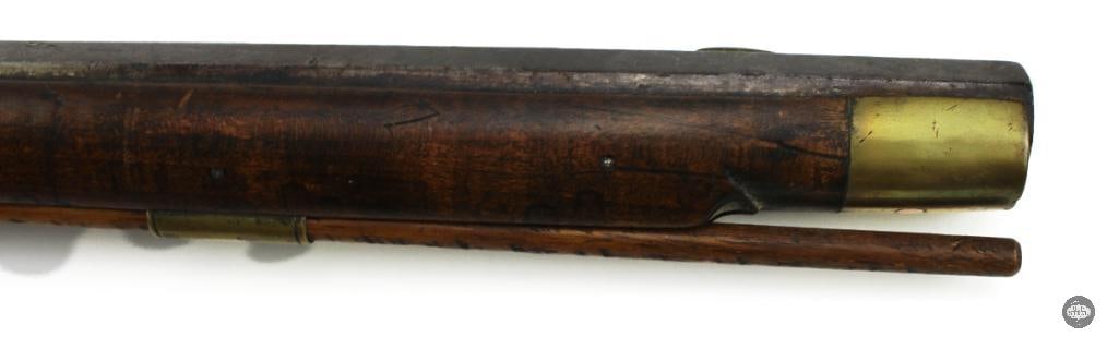 Unknown Maker .38 Cal Percussion Black Powder Rifle Octagon Barrel Double Set Triggers - 7