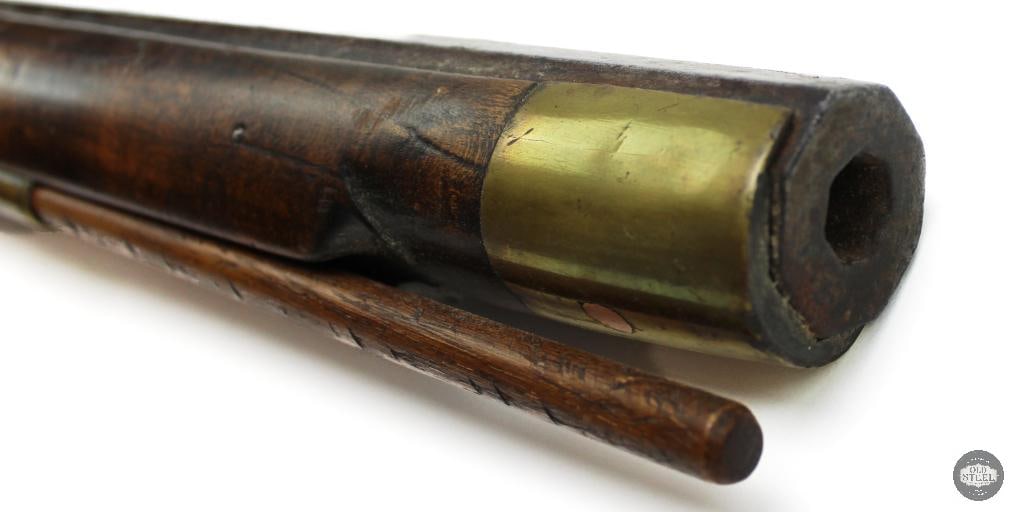 Unknown Maker .38 Cal Percussion Black Powder Rifle Octagon Barrel Double Set Triggers - 8