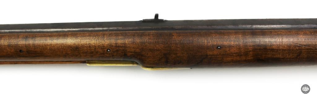 Unknown Maker .38 Cal Percussion Black Powder Rifle Octagon Barrel Double Set Triggers - 9