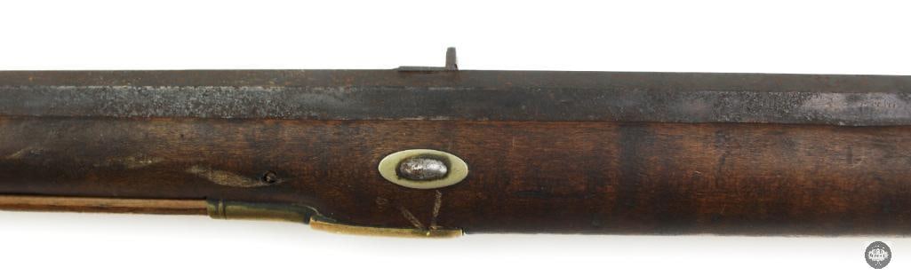 Unknown Maker .32 Cal Percussion Black Powder Rifle Octagon Barrel Double Set Triggers - 11