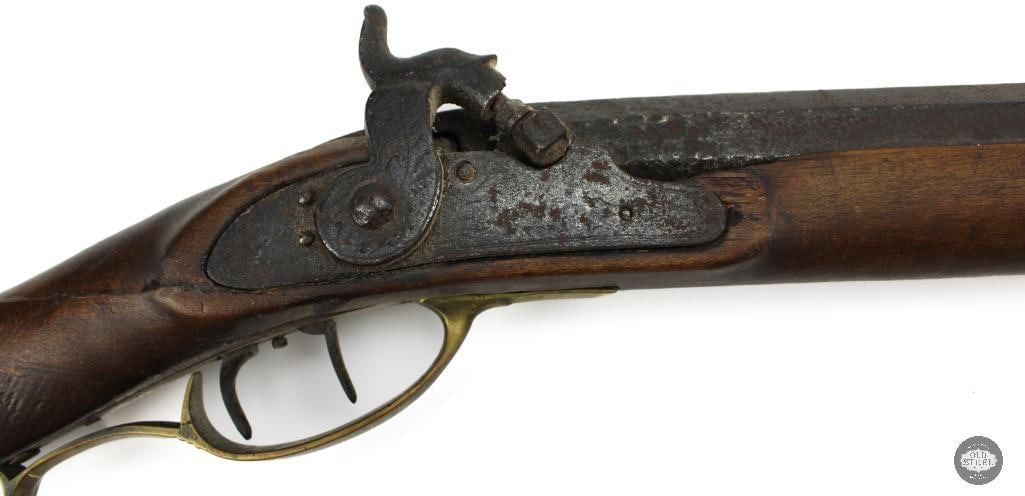 Unknown Maker .32 Cal Percussion Black Powder Rifle Octagon Barrel Double Set Triggers - 5