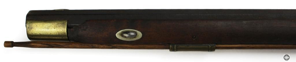 Unknown Maker .32 Cal Percussion Black Powder Rifle Octagon Barrel Double Set Triggers - 9