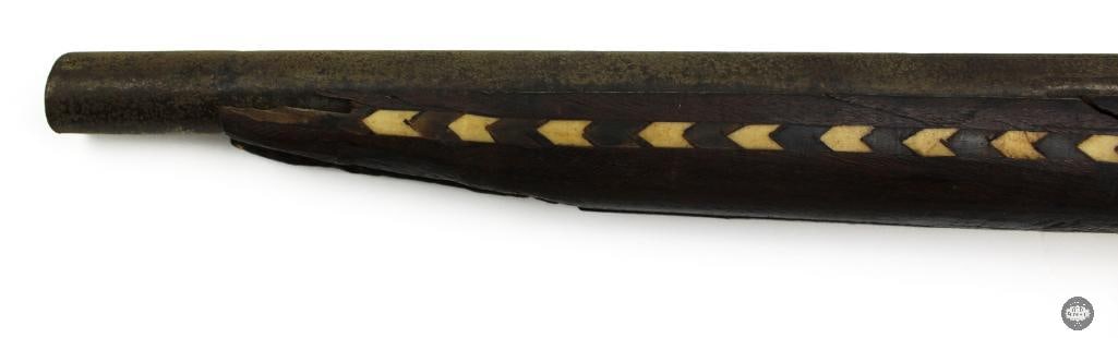 Lot of 3 Antique Muzzleloaders Afghan Jezail Musket & 2 Inlaid Pistols - 3