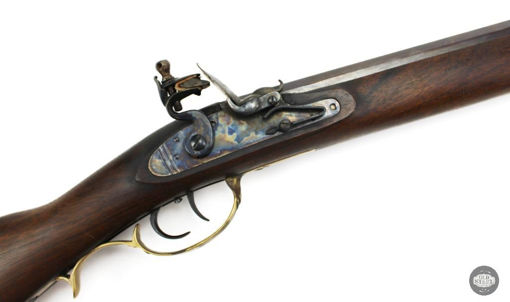 Pedersoli .45 Cal Flintlock Rifle 41.5" Barrel Double Set Triggers - Antique (1 of 16)