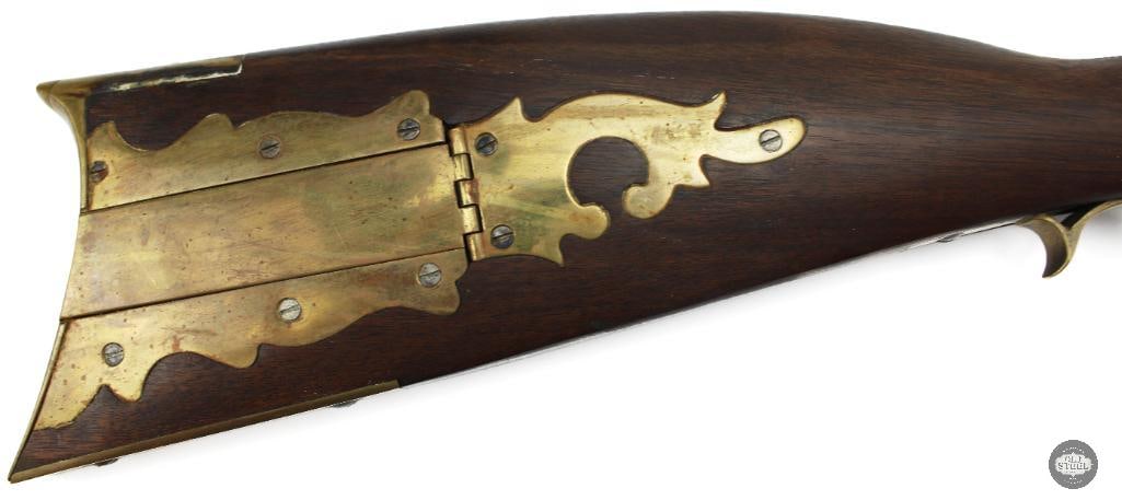 Pedersoli .45 Cal Flintlock Rifle 41.5" Barrel Double Set Triggers - Antique - 3