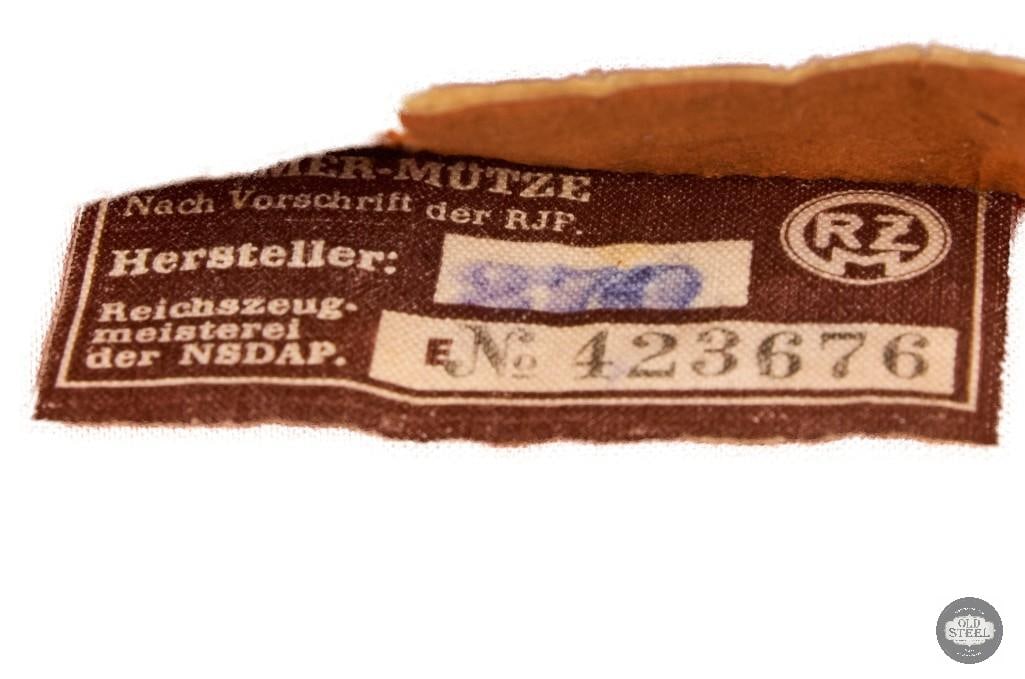 Lot of WWII German Hitler Youth Memorabilia Knife, Side Cap, Award Certificate & Accessories - 3