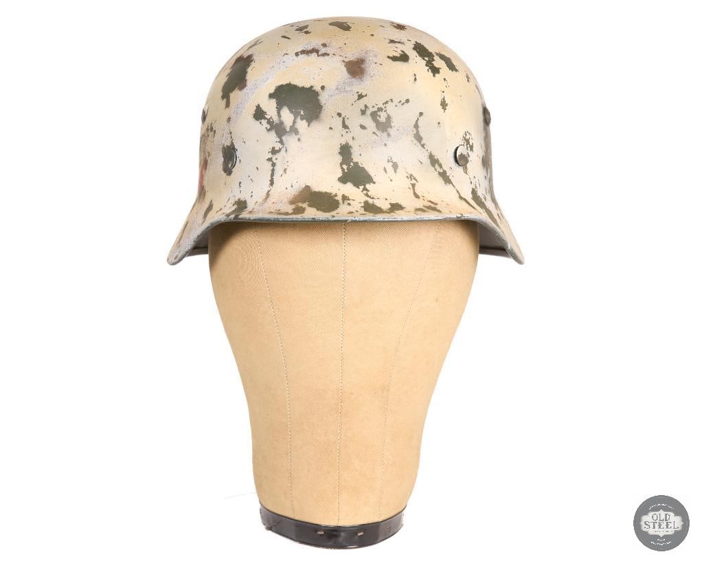 M40 Stahlhelm Winter Camo Double Decal Original Shell & Liner Modern Refurbishment - 4