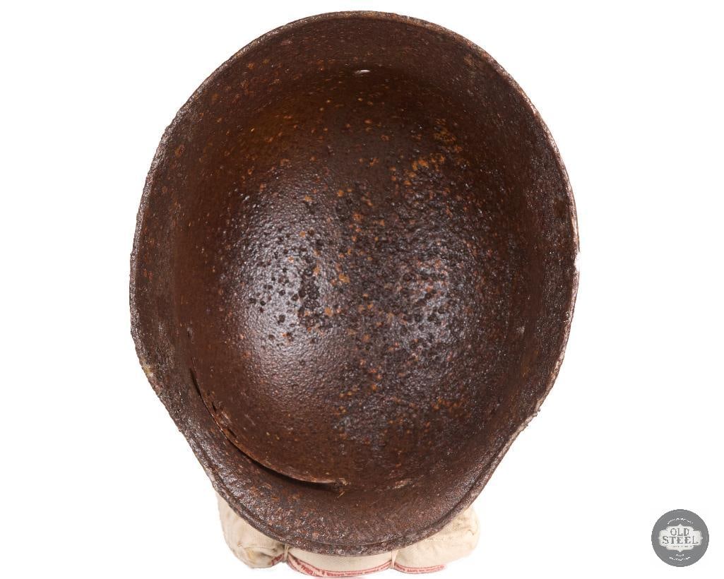 Original M40 Stahlhelm Battlefield Recovery Helmet Clear Coated Display Piece - 5
