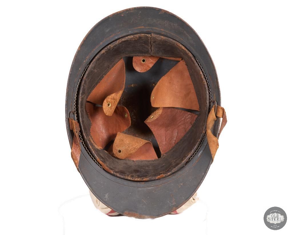 WWI French Adrian Helmet w/ Liner & Chinstrap Field Helmet - 5