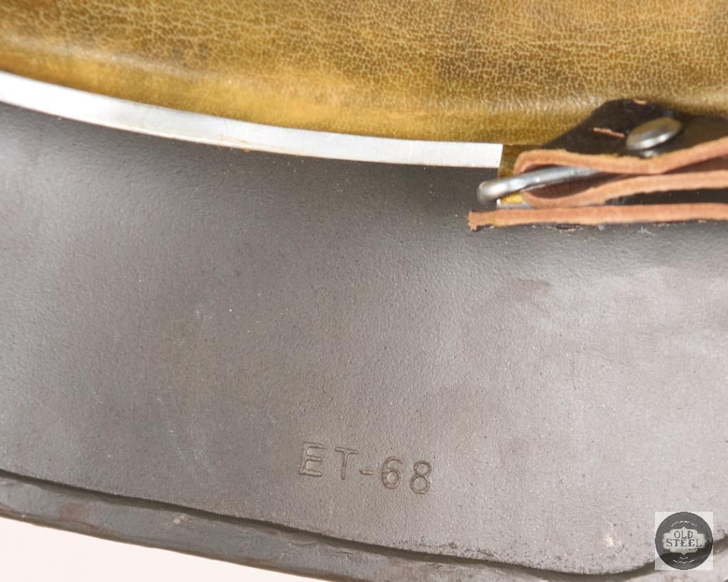 WWII German Stahlhelm M40 Original Shell w/ Snow Camo Refinish & Liner - 7