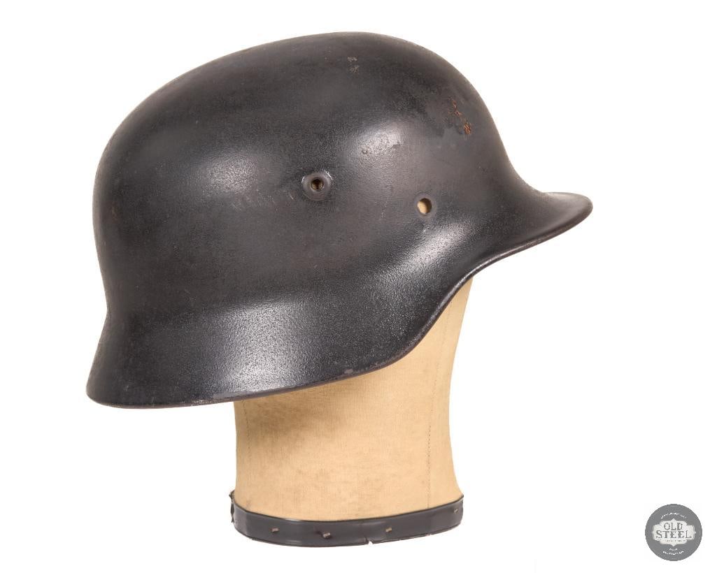 Original WWII German M40 Stahlhelm Luftwaffe Decal Helmet Shell Relic Display - 2