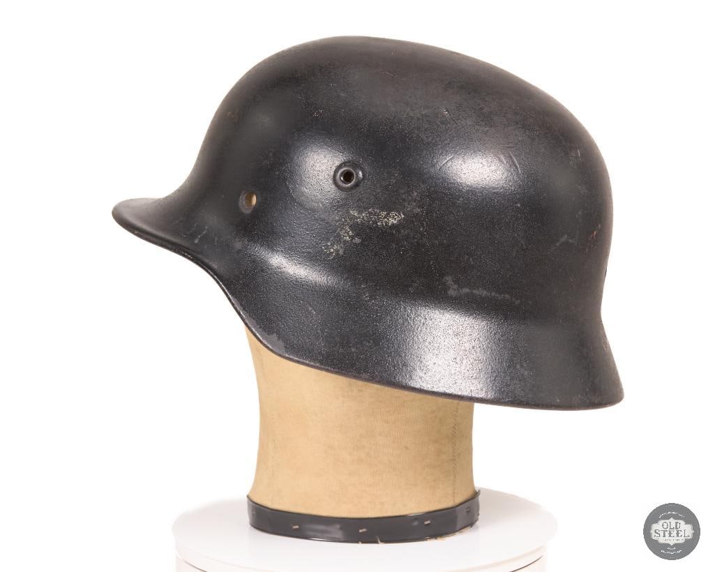 Original WWII German M40 Stahlhelm Luftwaffe Decal Helmet Shell Relic Display - 3